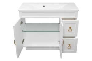 Тумба с раковиной Misty Амбра 100 белая матовая - 2