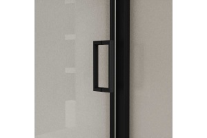 Душевая дверь в нишу Vincea City 120х195 профиль черный стекло прозрачное  - 3