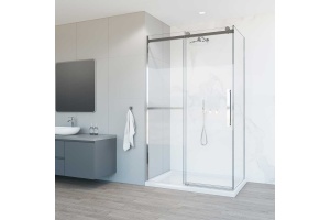Душевой уголок Vincea Como Soft 130х80 профиль хром стекло прозрачное