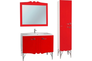 Тумба для комплекта Bellezza Эстель 100 красная - 2