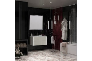 Комплект мебели подвесной Opadiris Рубинно 90 серый