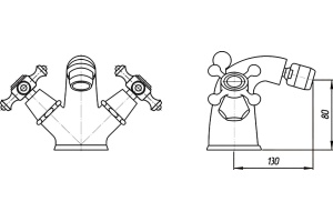 Смеситель для биде Migliore Prestige хром (27255) - 2