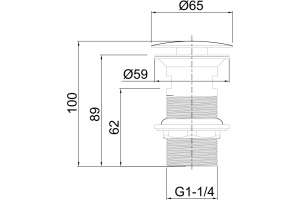 Донный клапан для раковины Allen Brau Priority хром - 2