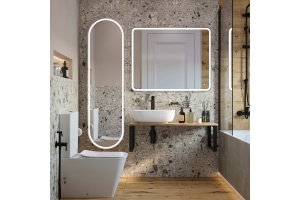 Столешница с раковиной DIWO Элиста 100 светлое дерево, с раковиной Moduo 50 Square - 2