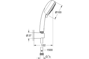 Душевой гарнитур Grohe Tempesta Cosmopolitan 27588002 - 3