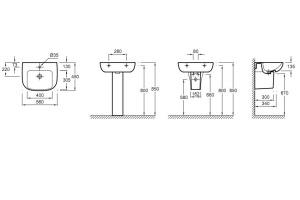 Раковина Jacob Delafon Odeon Up E4737 56 см - 2