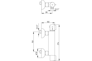 Термостат E.C.A. Thermostatic 102102341EX для душа - 2