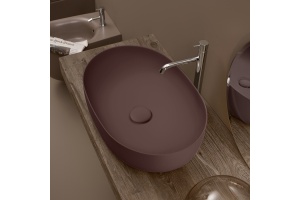 Раковина накладная Kerasan Nolita 60 бургундский матовый (534375) - 2