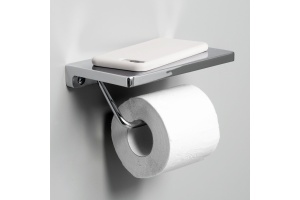 NEW K-1425 Держатель туалетной бумаги с полочкой для телефона - 2