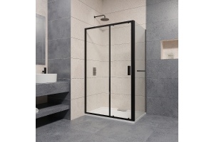 Душевой уголок RGW Passage PA-76-1B 120x100  профиль черный стекло прозрачное - 2