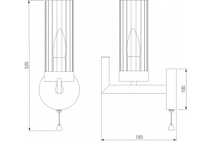Бра Eurosvet Arganie 60133/1 серебро - 2
