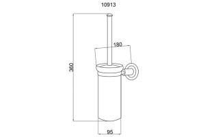 Ершик настенный Boheme Murano золото с красным - 2