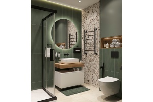 Столешница STWORKI Ольборг 80 дуб французский, без отверстий, с тумбой 80, с раковиной STWORKI Soul 1 белой - 3