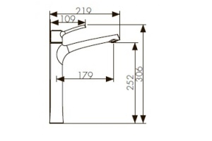 Смеситель для раковины  KAISER Stick (49133) - 2