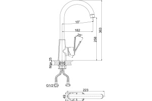 Смеситель D&K Lessing Rhein для кухонной мойки DA1322441 - 2