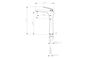 Смеситель Lemark Bellario для раковины LM6809C - 2