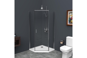 Душевой уголок BelBagno Uno 100х100 хром (UNO-195-P-1-100-C-Cr)