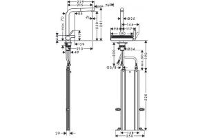 Кухонный смеситель Hansgrohe Aquno Select M81 однорычажный, 250, с вытяжным душем, 2jet, sBox, под сталь 73830800 - 2