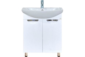 Тумба для комплекта Misty Лаванда 70 белая эмаль, прямая