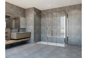 Душевой уголок Vincea Garda 200х90 хром стекло прозрачное - 2