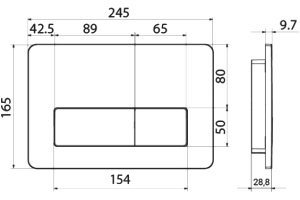 Кнопка смыва Iddis Unifix UNI10B0i77 черная - 3