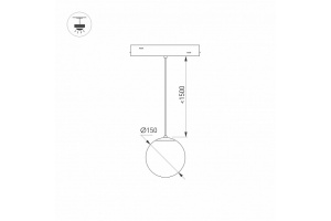 Трековый светодиодный светильник Arlight Mag-Orient-Sfero-Hang-R150-10W Warm3000 036049 - 3