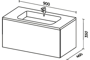 Тумба под раковину Sanvit Кубэ-1 90 белый глянец - 3