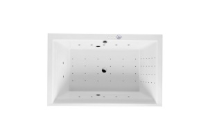 Ванна акриловая Excellent Crown Lux Nano 190х120 с гидромассажем белый - хром