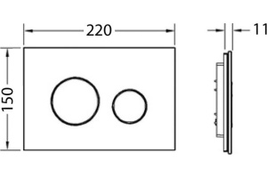 Кнопка смыва TECE Loop 9240659 белое стекло, кнопка матовый хром - 3