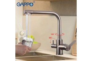 Смеситель для кухни Gappo стальной - 2