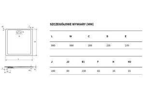 Поддон для душа EXCELLENT Lavano 90x90 серый - 3