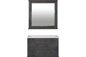 Мебель для ванной Misty Марта 80 подвесная, темный бетон