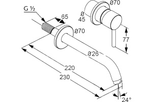 Смеситель для раковины Kludi Zenta хром (382450575) - 3