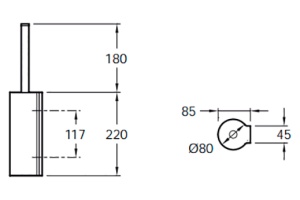 Ершик Jacob Delafon Singulier 15222D-CP - 2