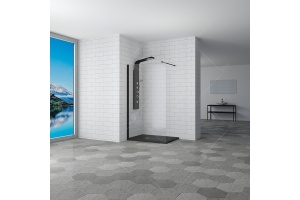 Душевая перегородка RGW Walk In WA-010B 90х195 профиль черный стекло матовое