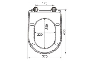 Сиденье для унитаза Esbano Garcia с системой микролифт, черный глянцевый (ZAESUPGARCB147) - 3