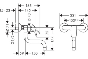 Смеситель Hansgrohe Logis 71836000 для кухонной мойки - 2