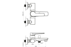 Смеситель BelBagno Loyd LOY VASM CRM для ванны - 2