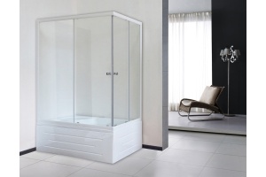 Душевой уголок Royal Bath BP 120х80 L профиль белый стекло прозрачное - 3