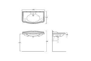 Раковина подвесная Simas Arcade 105 белая - 3