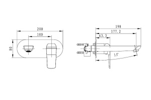 Смеситель для раковины встраиваемый Excellent Clever хром - 2