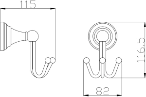 Крючок тройной Rav Slezak Morava хром - 2