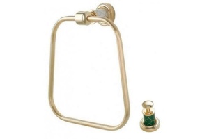 Полотенцедержатель Boheme Murano золото с зеленым