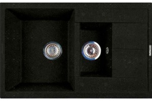 Мойка кухонная Lava D4 lava (чёрный металлик)