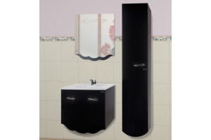 Мебель для ванной Bellezza Версаль 80 черная 1 внутренний ящик