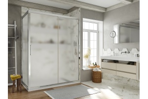 Душевой уголок STWORKI Эстерсунд DE019R90120200 120x90 см профиль хром глянец, стекло матовое - 2