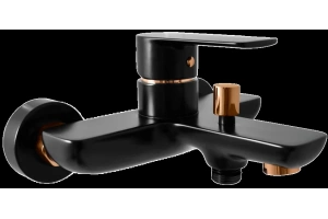 Смеситель для ванны с душем Rav Slezak Vltava черный матовый - золото