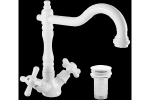 Смеситель для раковины Rav Slezak Morava retro белый