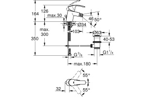 Смеситель Grohe Eurosmart New 32929002 для биде - 2