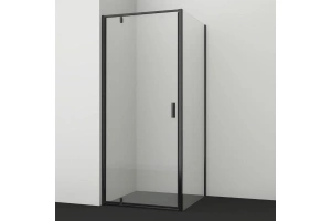 Душевой уголок Wasserkraft Elbe 80x100 профиль черный стекло прозрачное